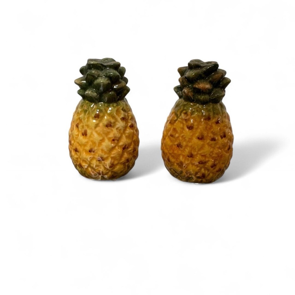 Ceramic Pineapple Salt and Pepper Shakers